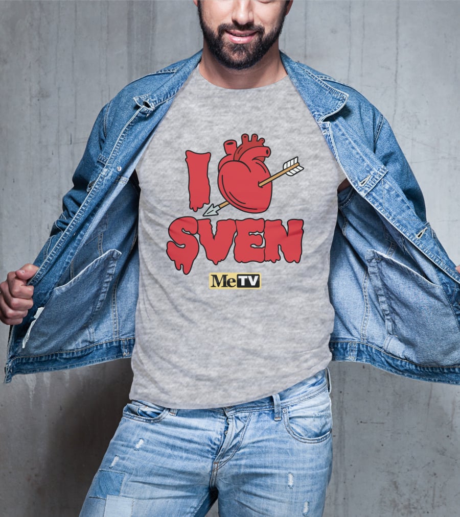 MeTV Store I Heart Sven With Anatomical Heart And Arrow T-Shirt
