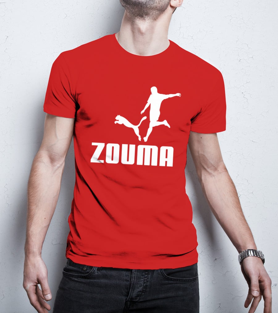 Zouma Player Silhouette With Cat Jumping T-Shirt