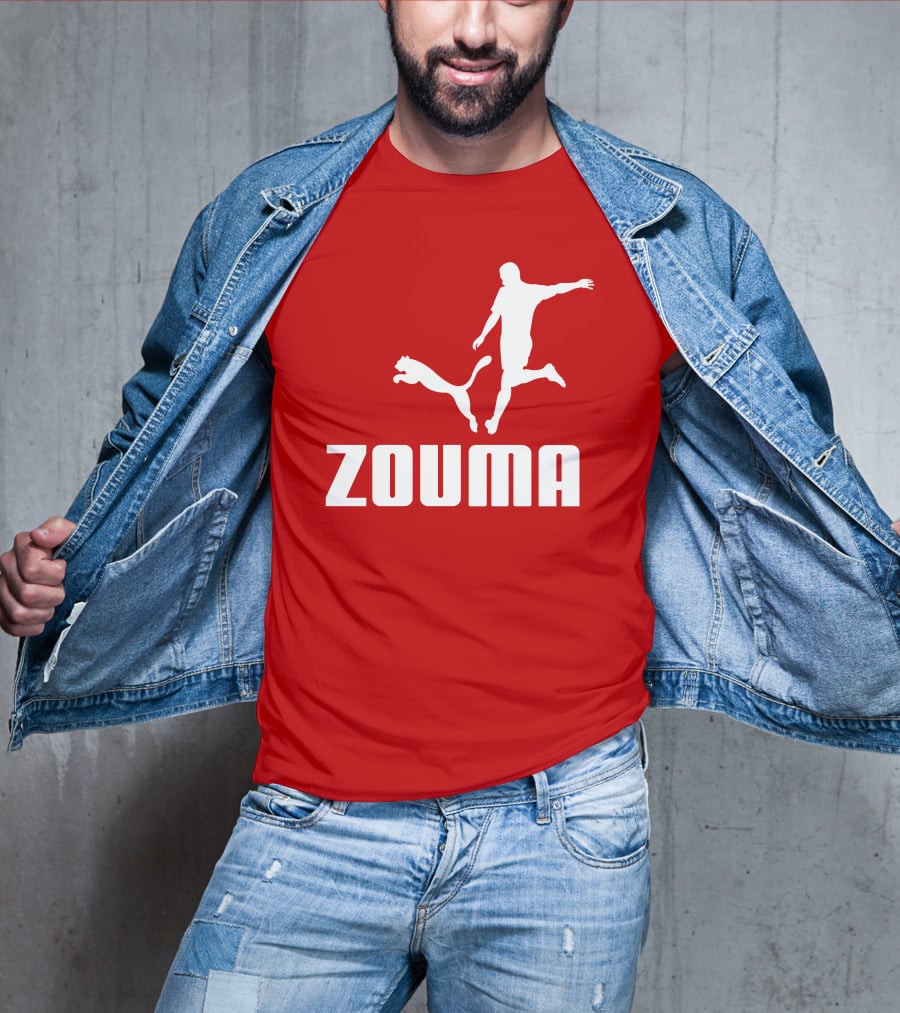 Zouma Player Silhouette With Cat Jumping T-Shirt