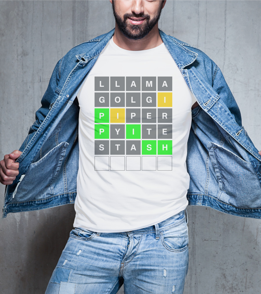 David Steinberg Phish Wordle Llama Golgi Piper Stash T-Shirt
