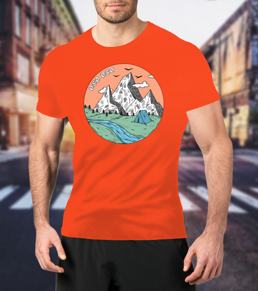 Christine Oso Oso River Tent Camping Mountains T-Shirt