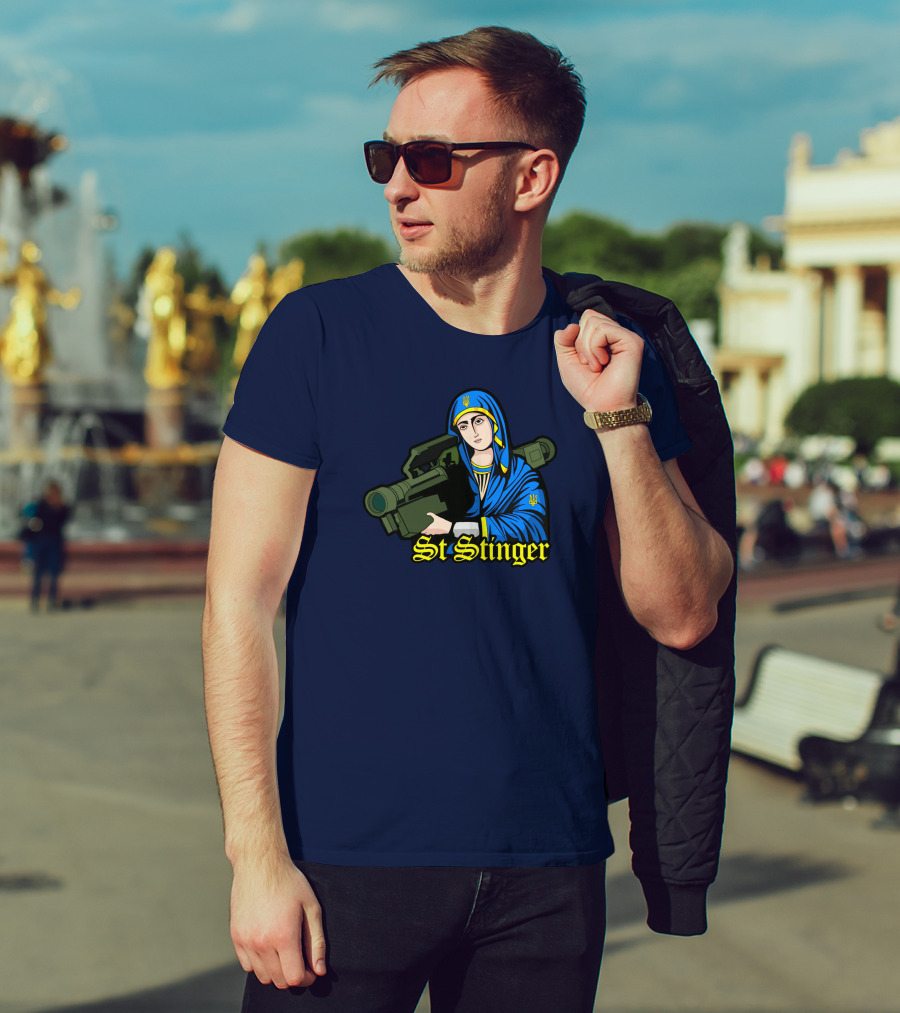Saint Javelin St Stinger Blue And Yellow Soldier T-Shirt