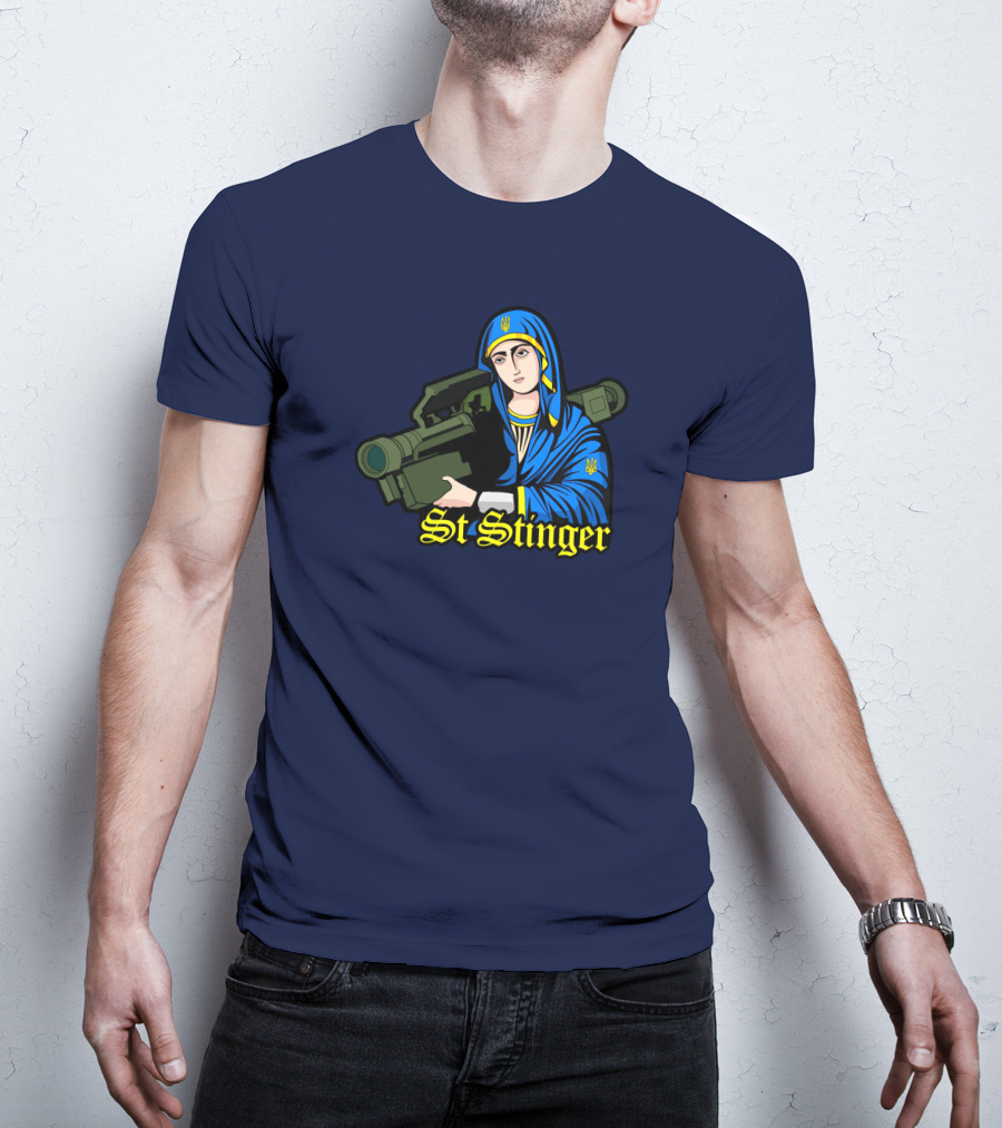 Saint Javelin St Stinger Blue And Yellow Soldier T-Shirt