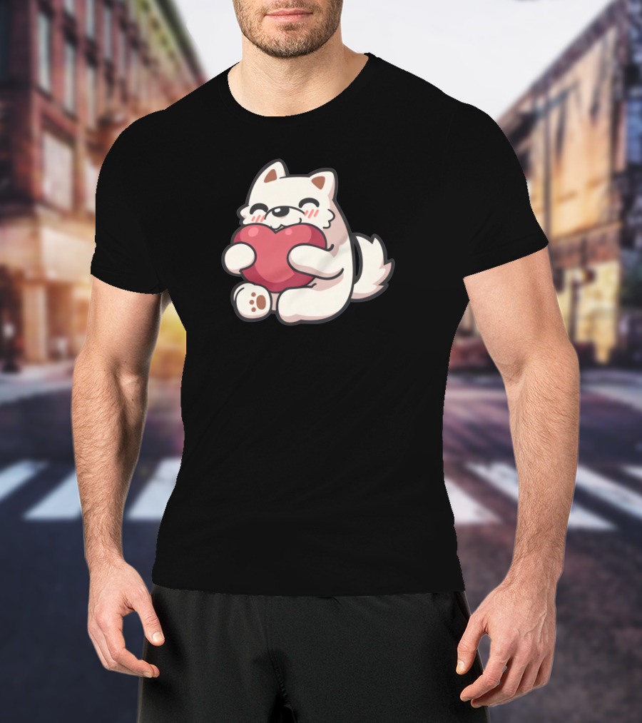 Stream Elements Merch Darkviperau Love Cute Puppy Heart T-Shirt