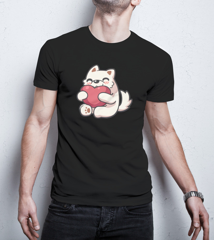Stream Elements Merch Darkviperau Love Cute Puppy Heart T-Shirt