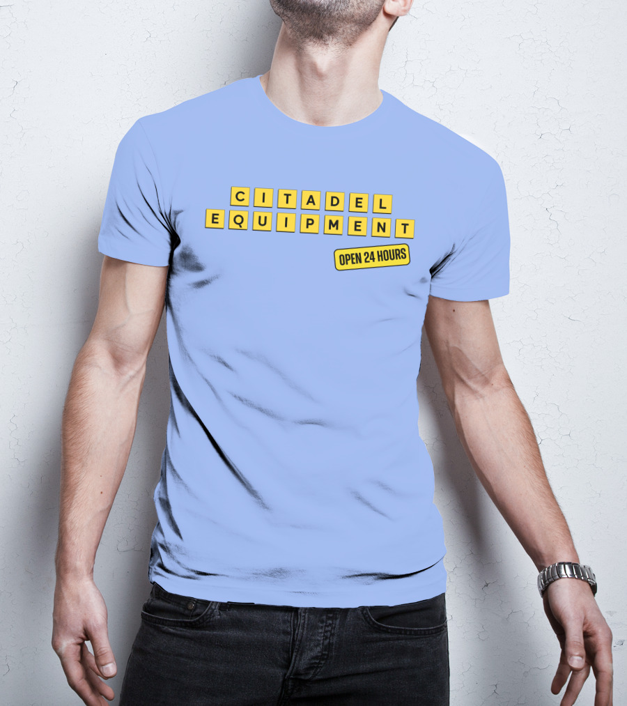 Citadel Equipment Open 24 Hours Kevin Yeager T-Shirt