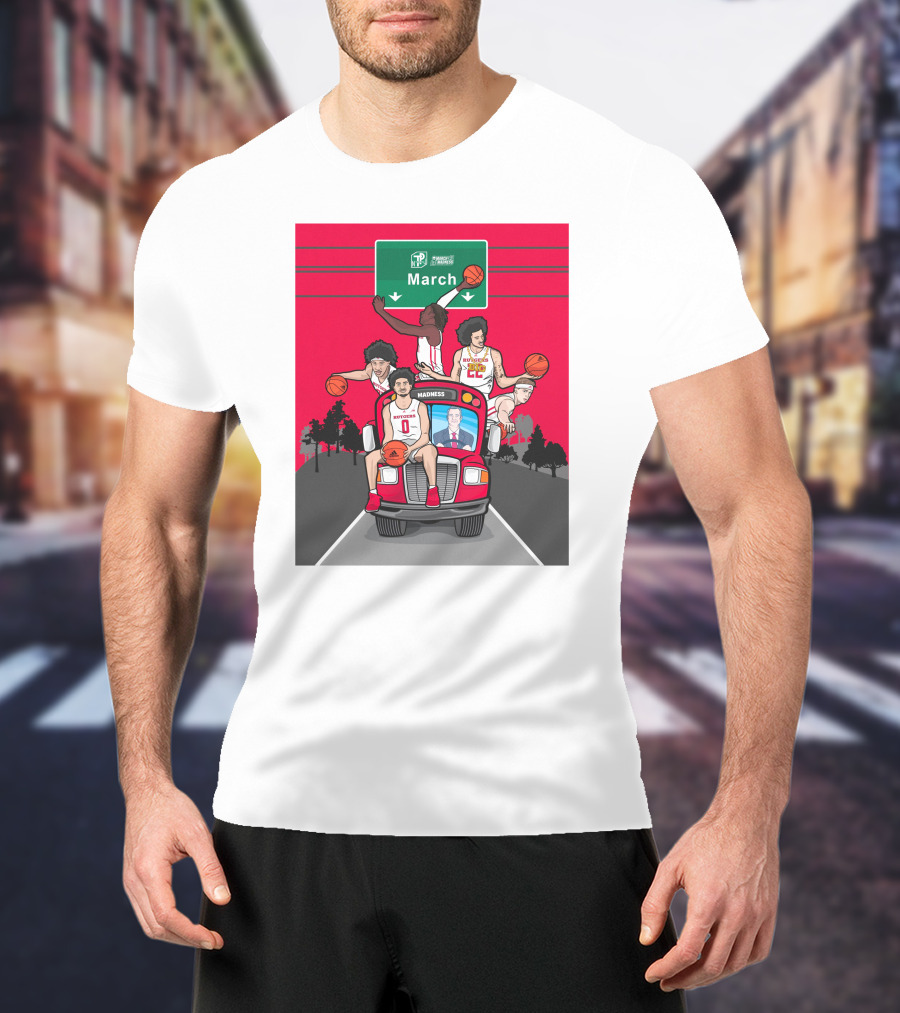 Rutgers Scarlet Knights Basketball March Madness Road Trip To Dayton Ohio T-Shirt