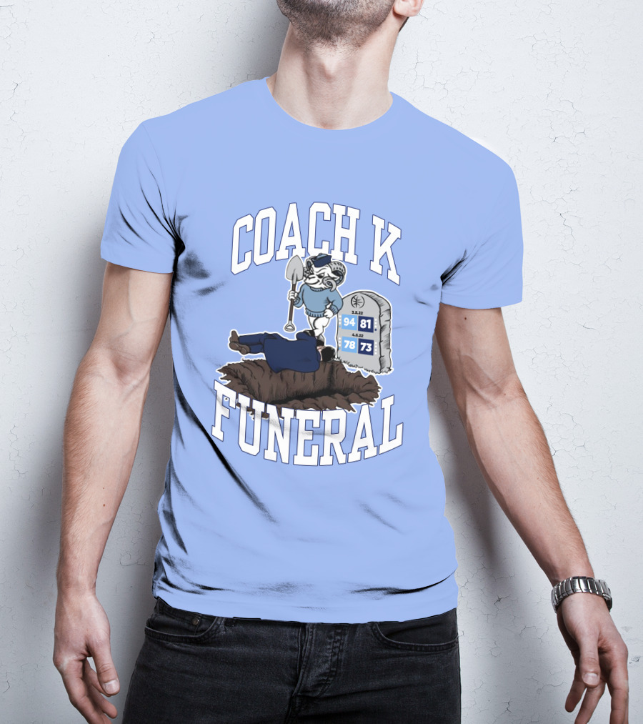 Coach K Funeral Barstoolbigcat March Game Dates Tombstone T-Shirt