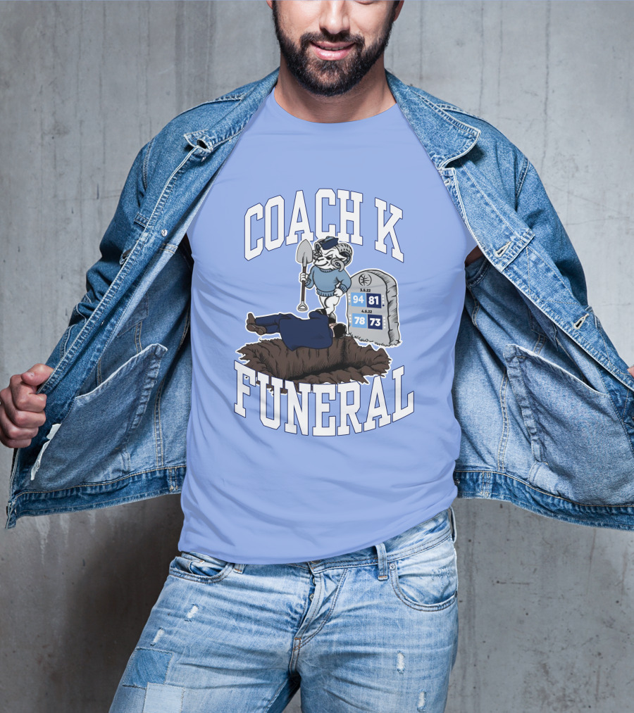 Coach K Funeral Barstoolbigcat March Game Dates Tombstone T-Shirt