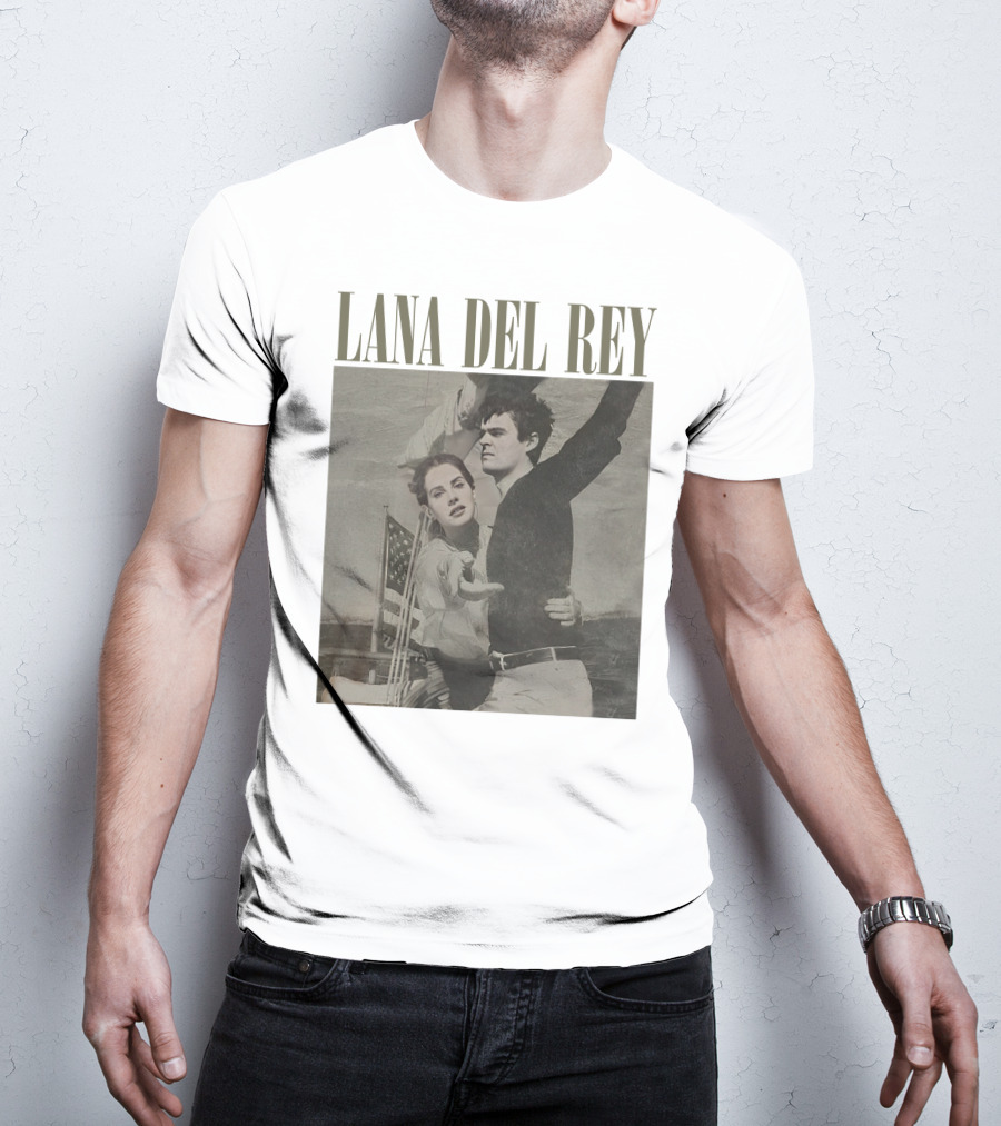 Gabrimoonn Lana Del Rey Vintage Style American Flag Romantic T-Shirt