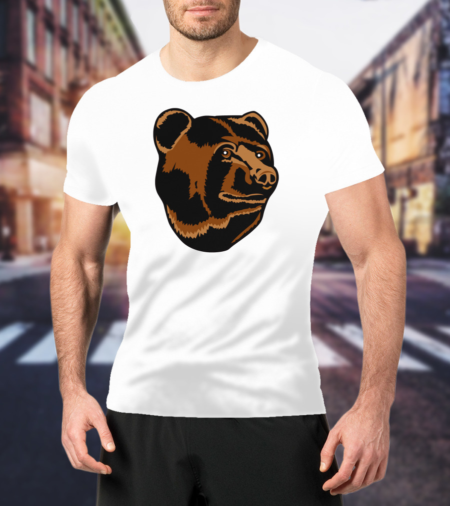 Boston Bruins Logo Bear Head T-Shirt