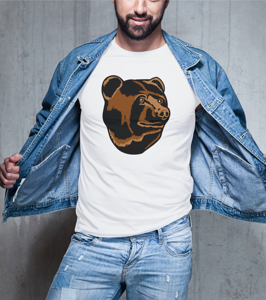 Boston Bruins Logo Bear Head T-Shirt