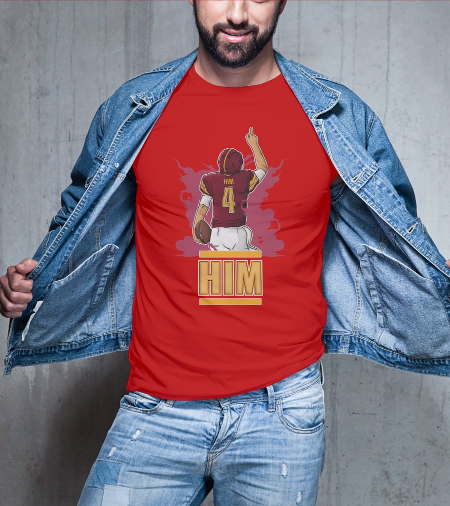 HIM 4 Football Artwork T-Shirt