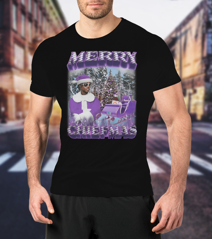 Merry Chiefmas Purple Santa Winter Wonderland T-Shirt
