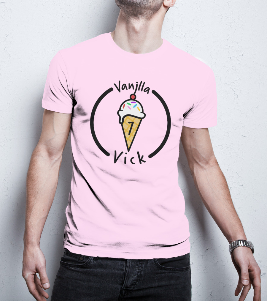 Vanilla Vick Ice Cream Cone No Border T-Shirt