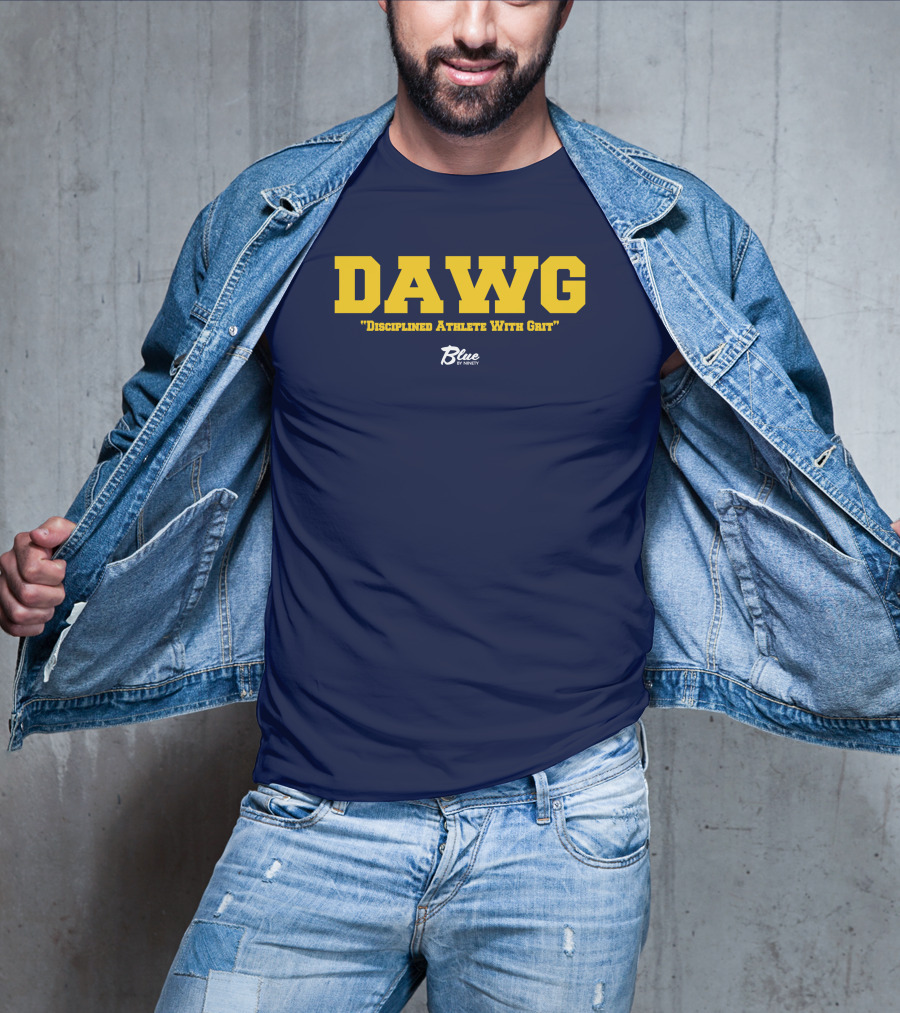 DAWG Disciplined Athlete With Grit Blue By Ninety T-Shirt