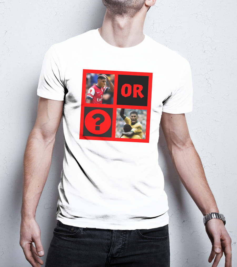 Walcott Question Mark Or Iconic Footballer Image T-Shirt