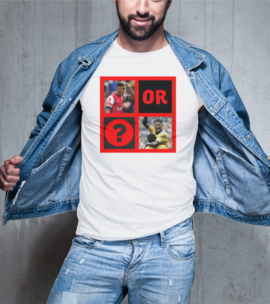 Walcott Question Mark Or Iconic Footballer Image T-Shirt