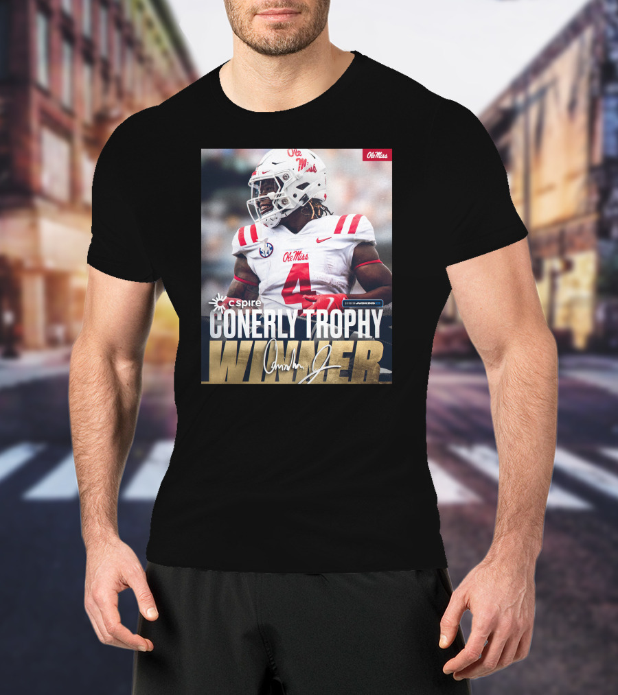 C Spire Conerly Trophy Winner Ole Miss Quinshon Judkins T-Shirt