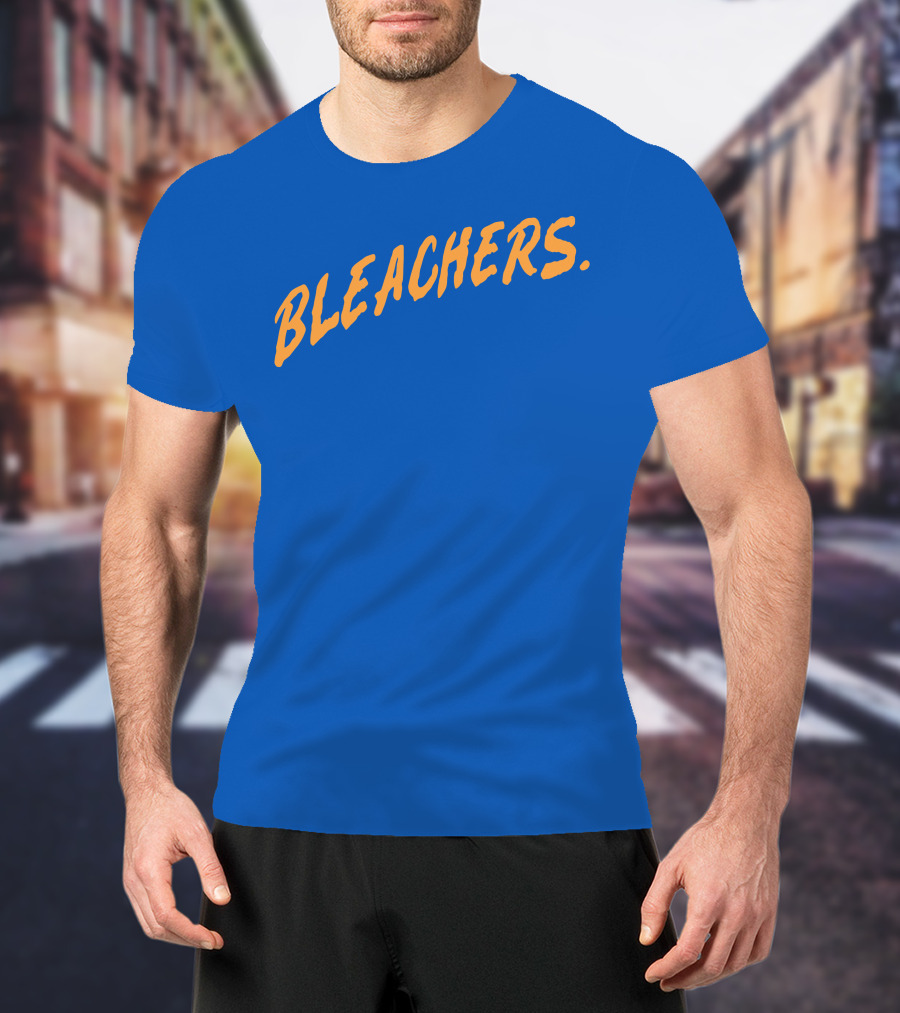 Bleachers Bold Arch Text On Blue T-Shirt