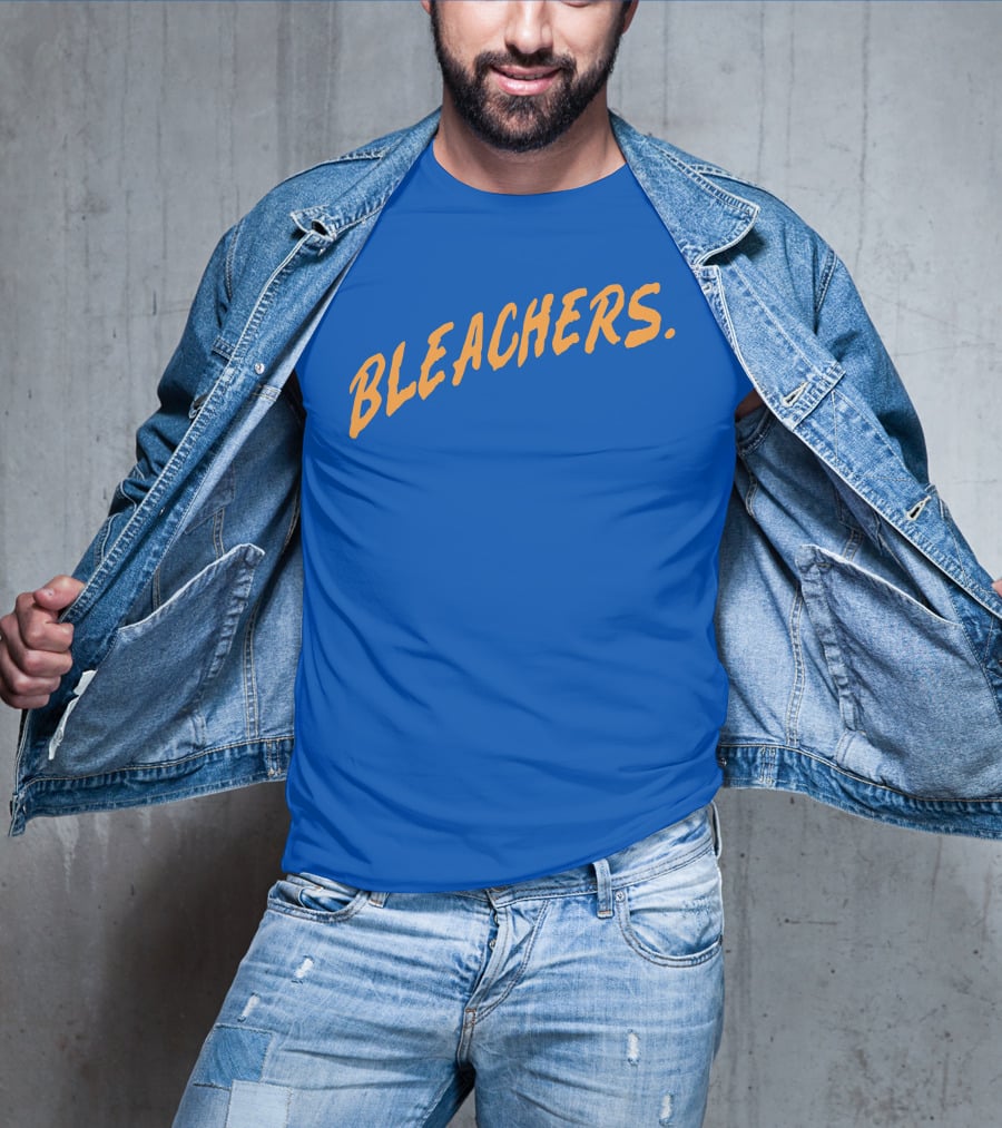 Bleachers Bold Arch Text On Blue T-Shirt
