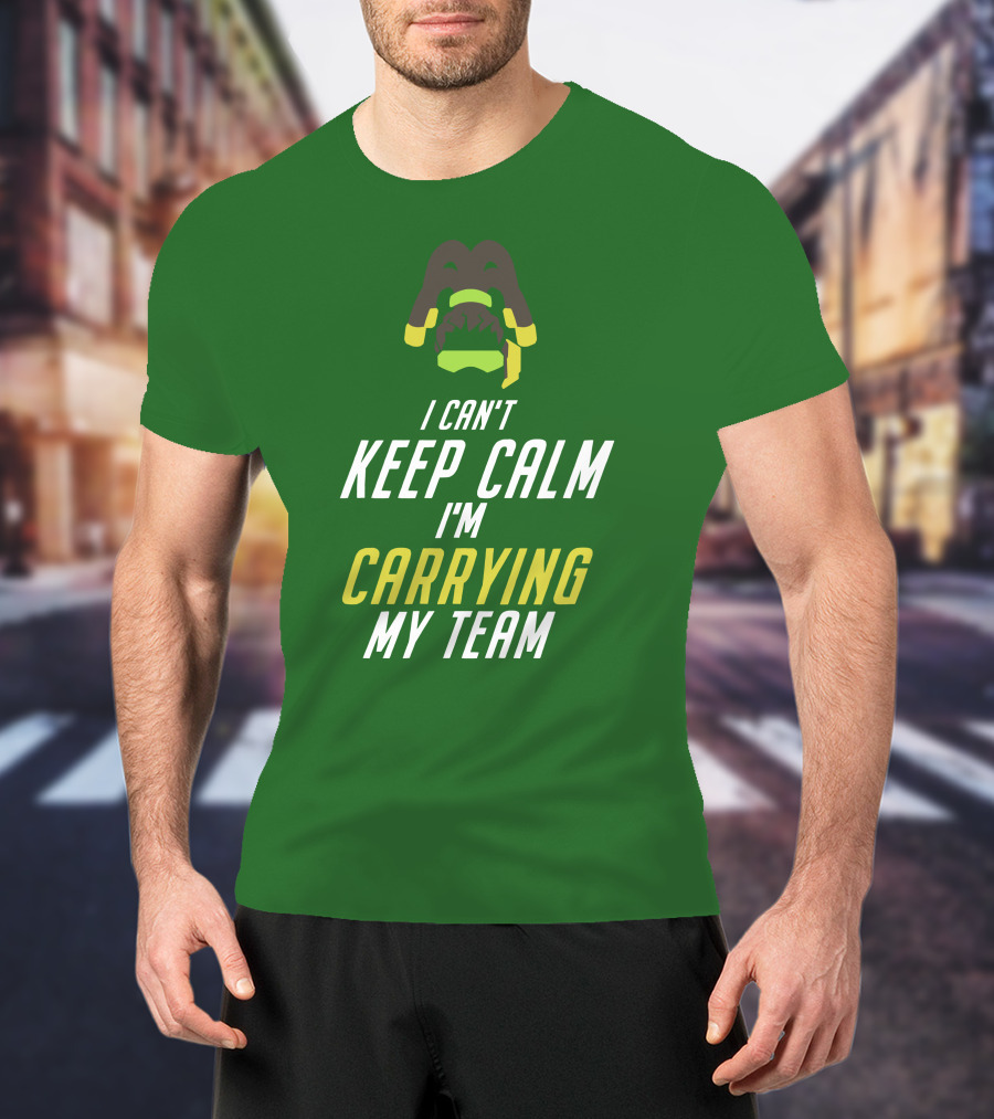 I Can't Keep Calm I'm Carrying My Team Gaming Themed T-Shirt