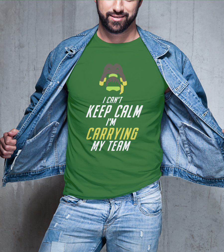 I Can't Keep Calm I'm Carrying My Team Gaming Themed T-Shirt