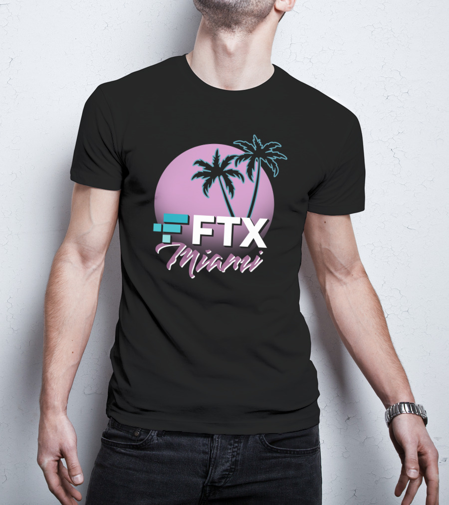 Dan Le Batard Show With Stugotz FTX Miami Palms Retro Sun T-Shirt