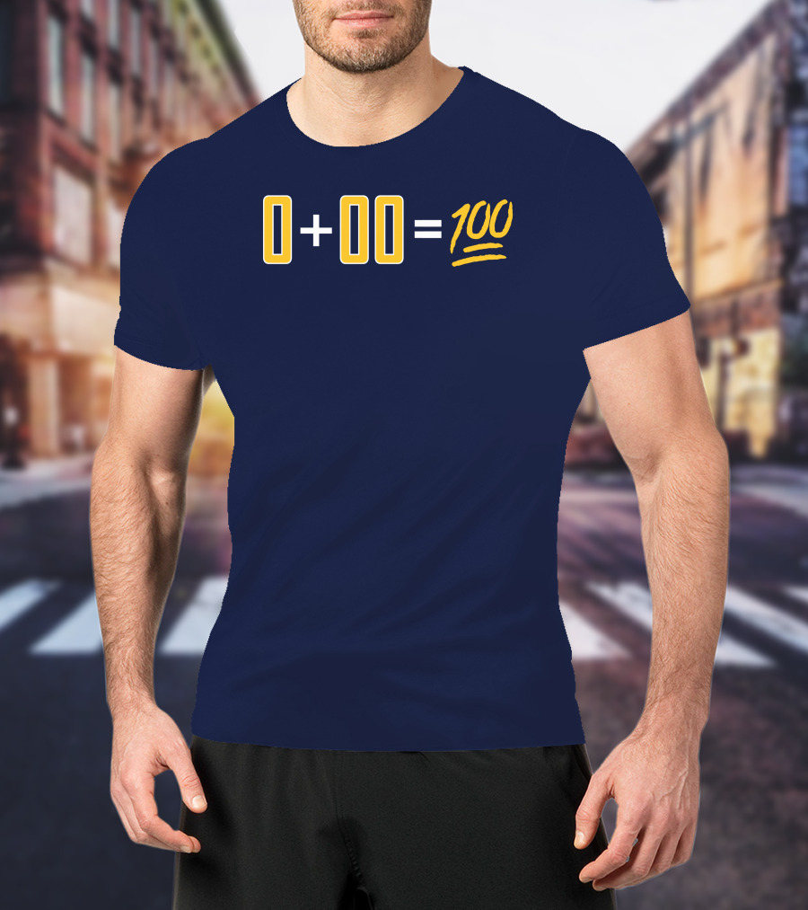 0+00=100 Obvious Equation With Emphasis T-Shirt
