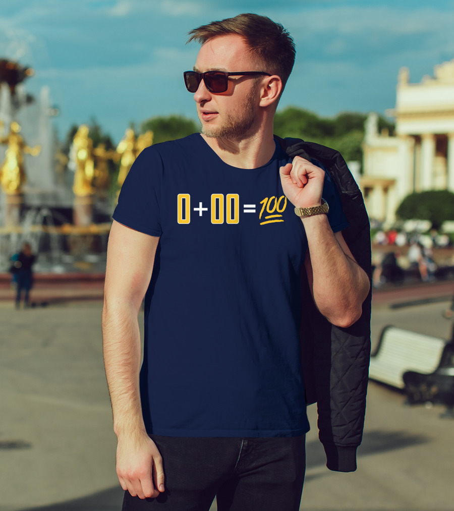 0+00=100 Obvious Equation With Emphasis T-Shirt