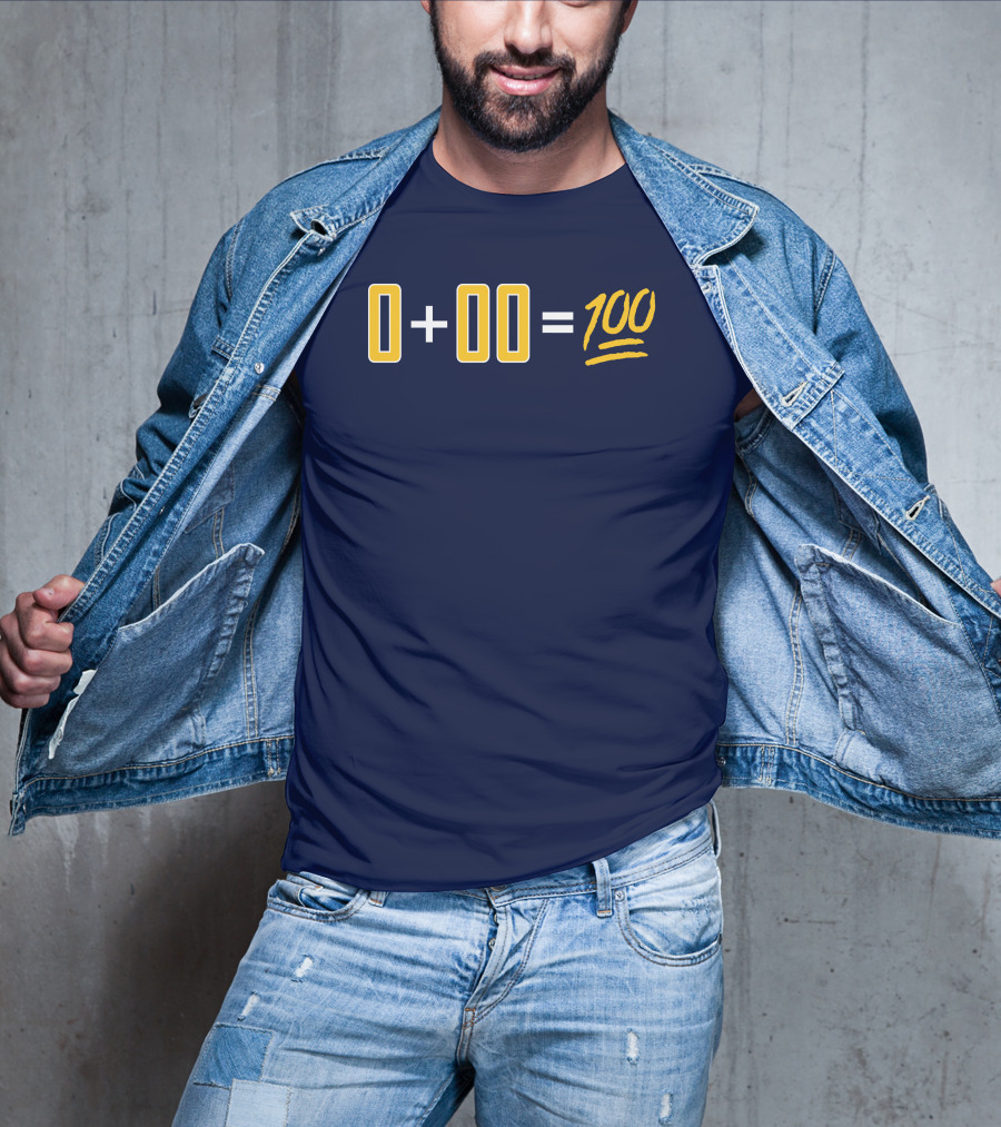 0+00=100 Obvious Equation With Emphasis T-Shirt