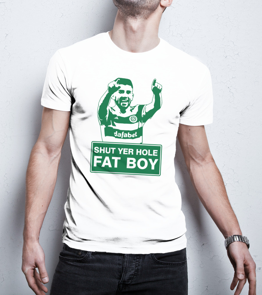 Greg Taylor Shut Yer Hole Fat Boy Celtic Football Dafabet T-Shirt