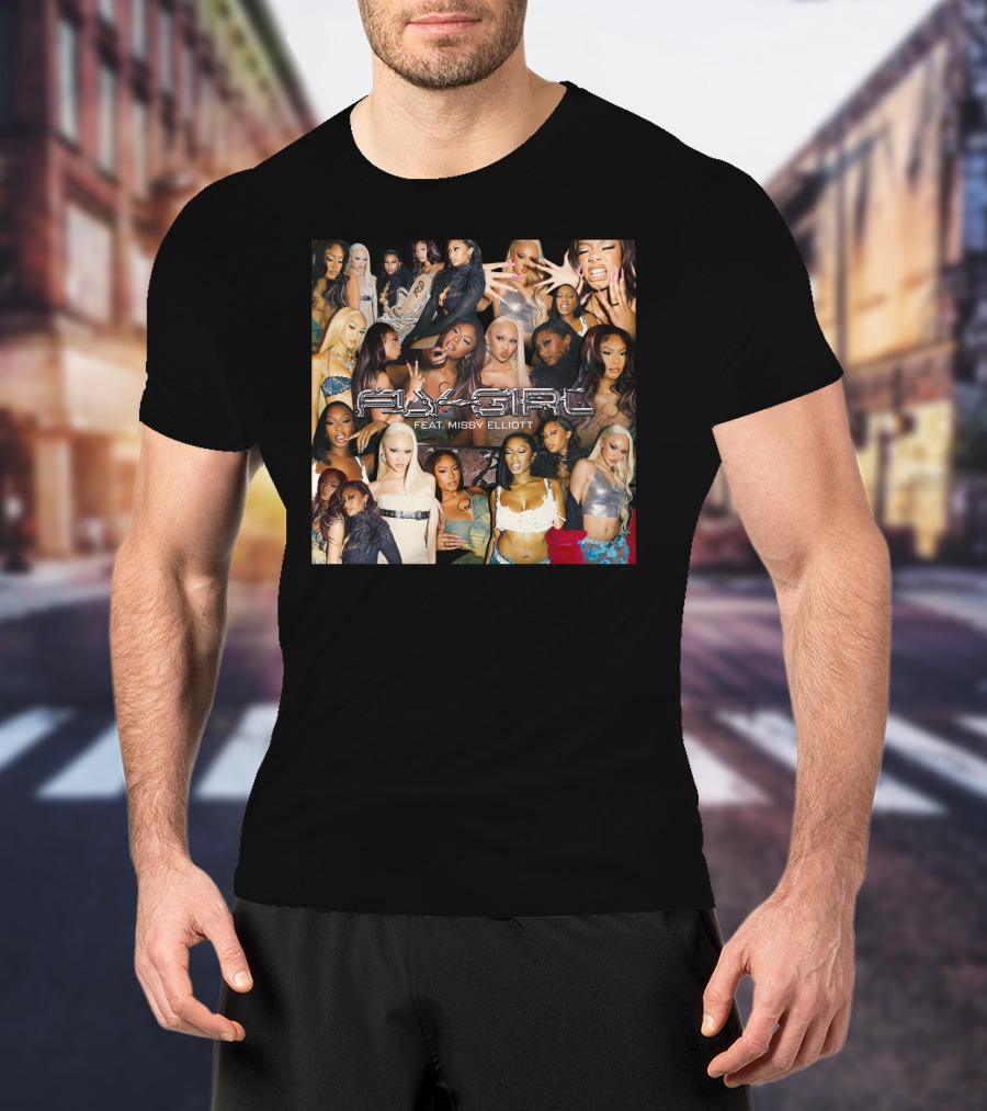 Fly Girl Collage Featuring Missy Elliott T-Shirt