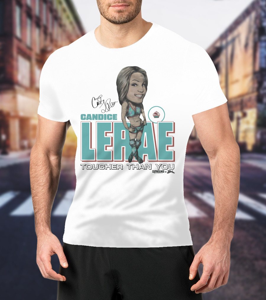 Candice Lerae Tougher Than You Clotheslined X Dynamite Kid Caricature T-Shirt