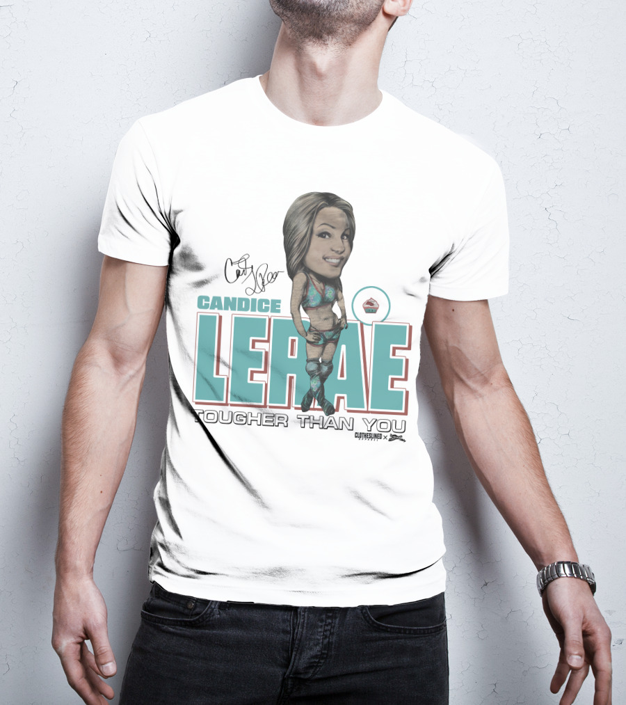 Candice Lerae Tougher Than You Clotheslined X Dynamite Kid Caricature T-Shirt