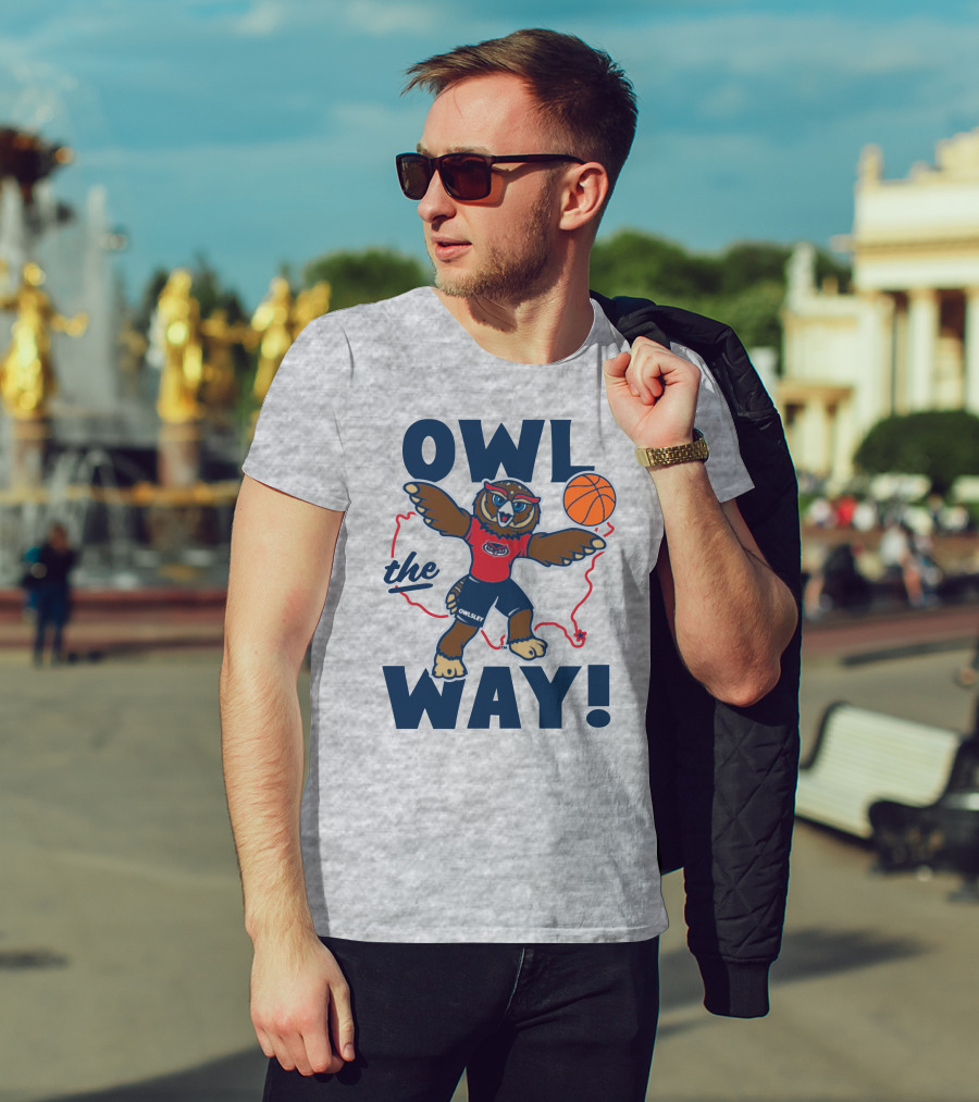 Owlsey Basketball Owl The Way Florida Atlantic T-Shirt