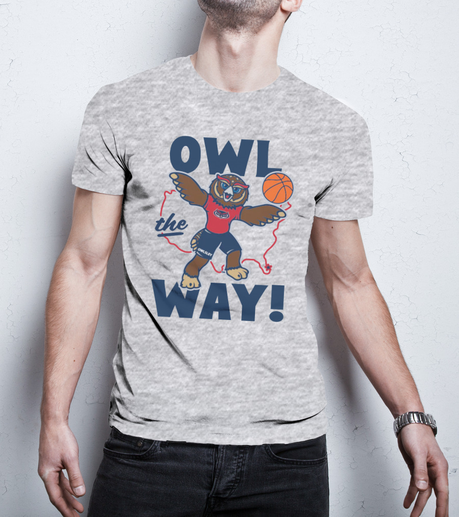 Owlsey Basketball Owl The Way Florida Atlantic T-Shirt