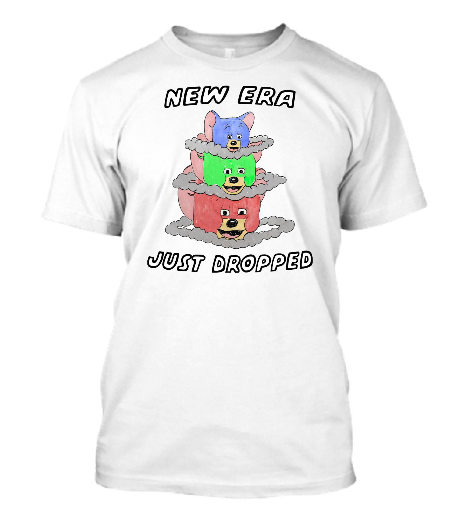New Era Just Dropped Colorful Stacked Bears T-Shirt