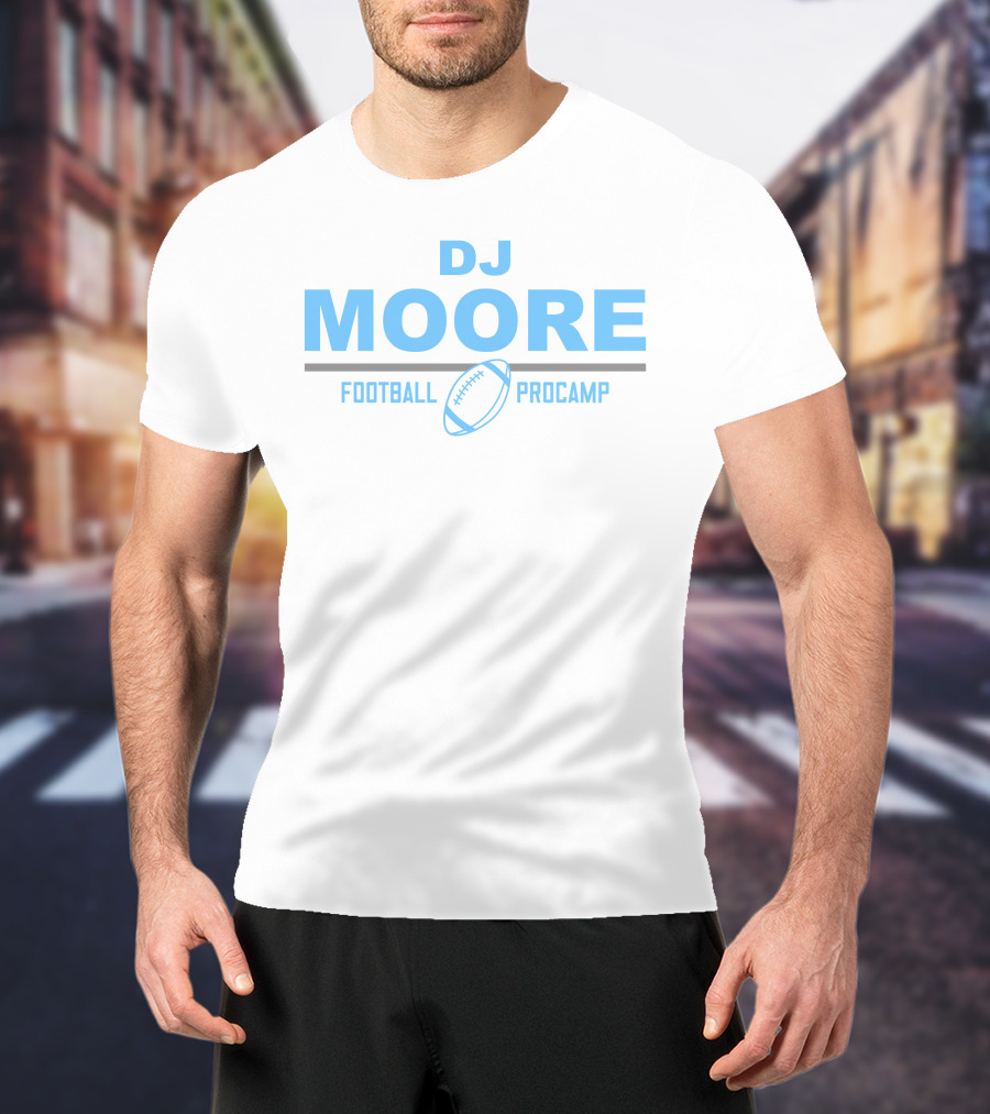 DJ Moore Football Procamp Official Event Logo With Football T-Shirt