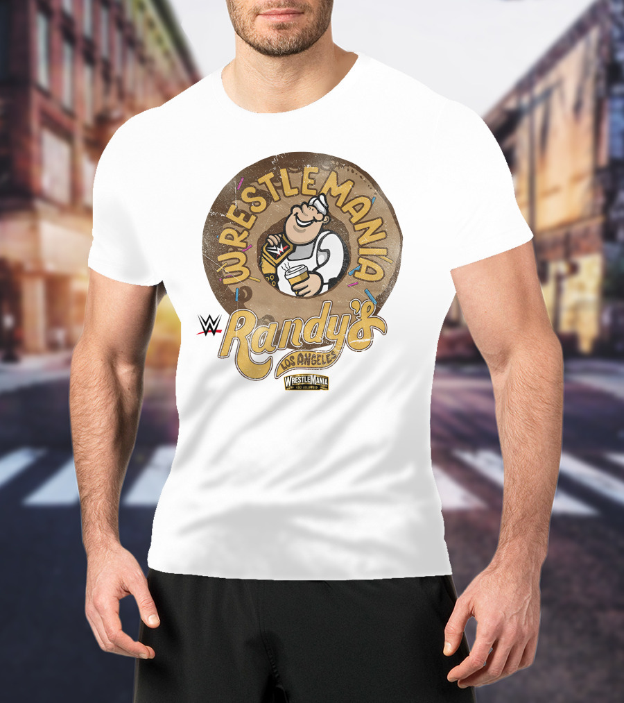 Wrestlemania Randy's Donuts Los Angeles WWE T-Shirt