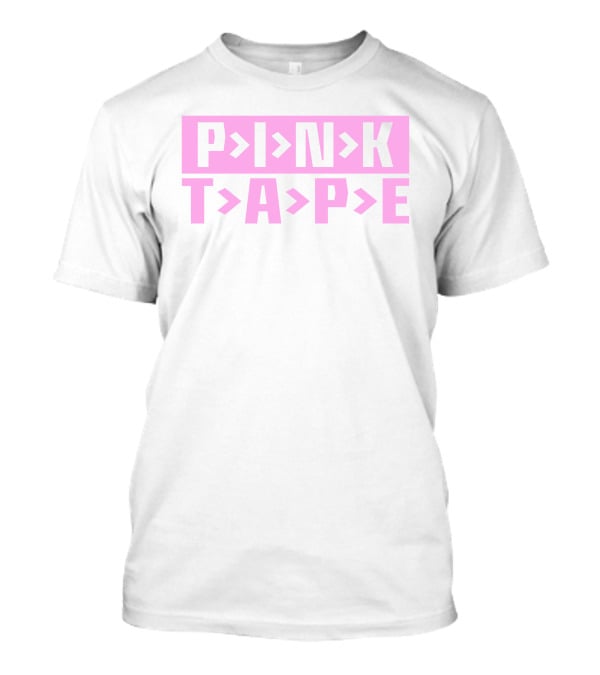 PINK TAPE Arrow Typography T-Shirt
