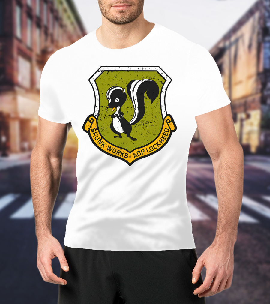 Mrs Poindexter Skunk Works ADP Lockheed Emblem T-Shirt