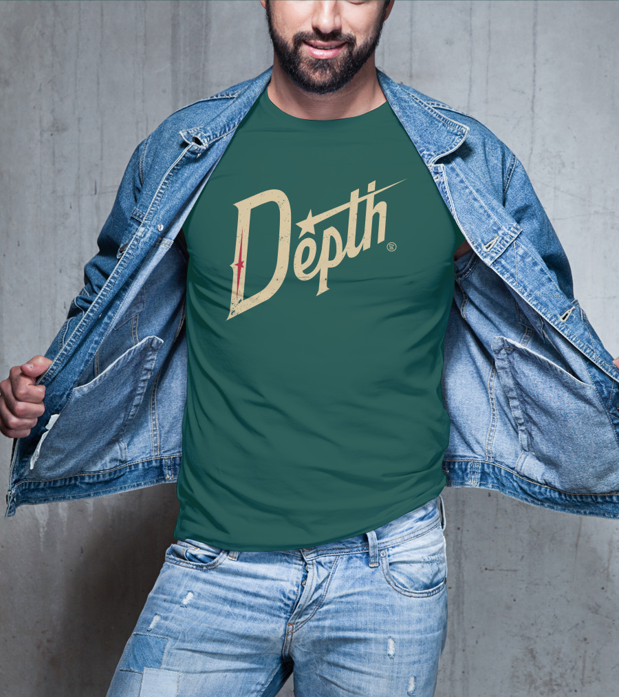 Depth Parody Vintage Style Text With Star Accent T-Shirt