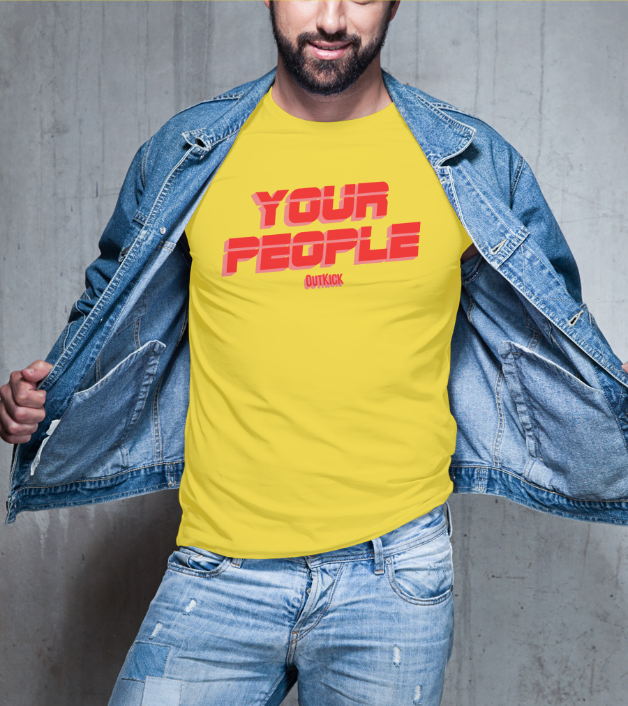 Your People Outkick Red Text T-Shirt