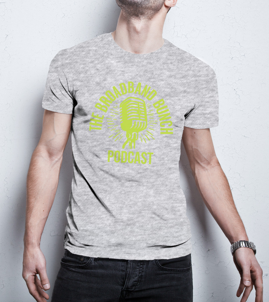 The Broadband Bunch Podcast Microphone T-Shirt