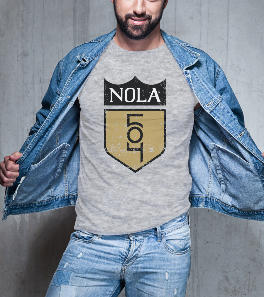 NOLA 504 Shield Badge Emblem T-Shirt
