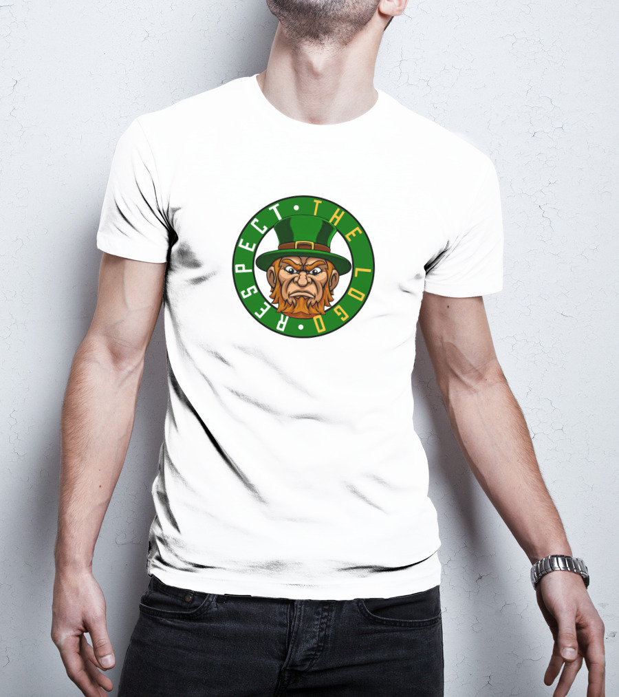 Respect The Logo Irish Mascot Green Hat T-Shirt
