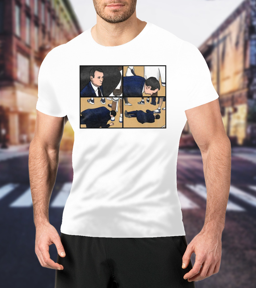 Dave Portnoy On-Court Collapse Comic Panel T-Shirt