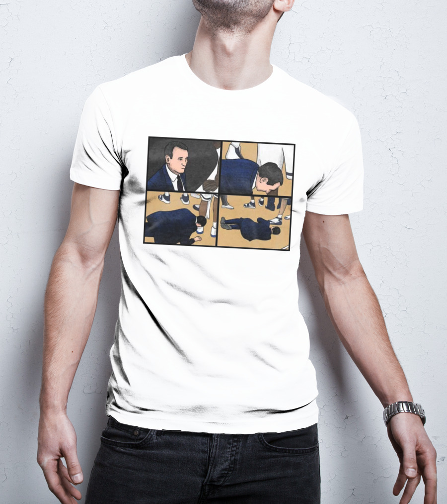 Dave Portnoy On-Court Collapse Comic Panel T-Shirt