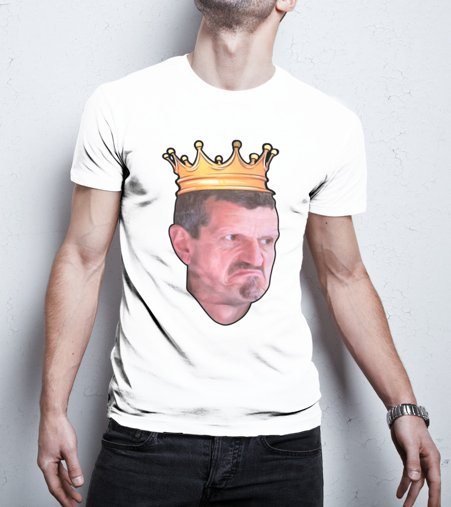 Haas F1 Team Bahrain GP Guenther Steiner King Crown T-Shirt